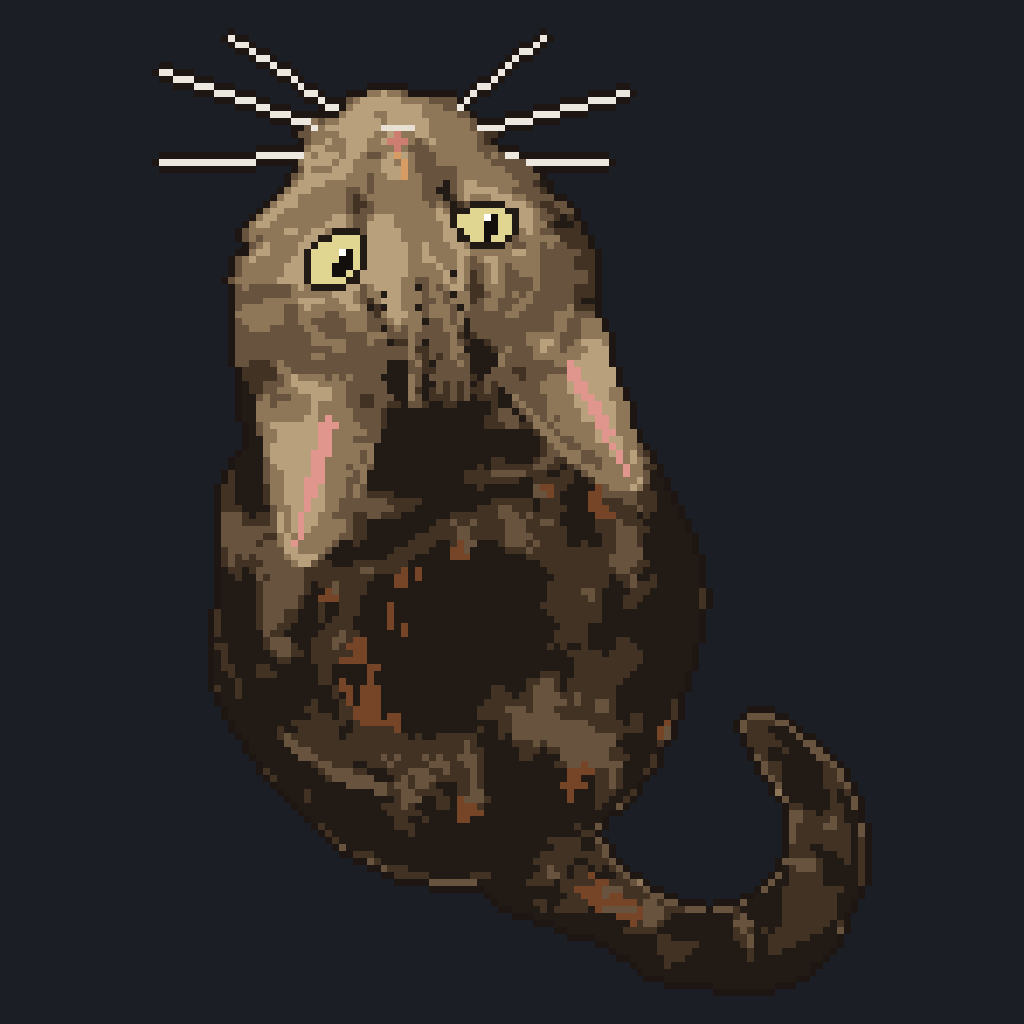 OatDog Games logo: a pixel-art cat